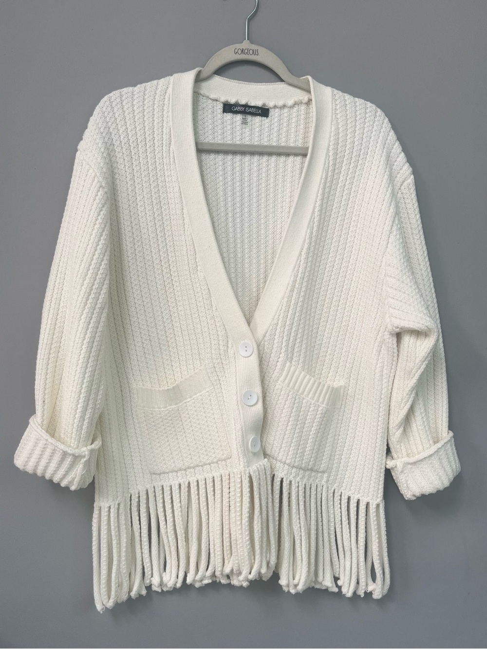 Fringed cardigan (L)